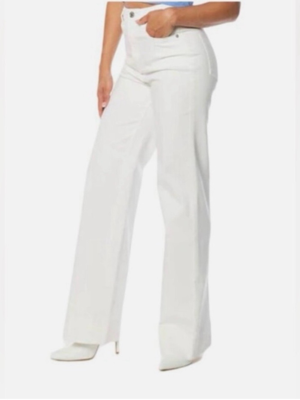 Juicy Couture Lunita Wide Leg White Jeans